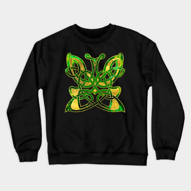 Celtic Butterfly Ornament Crewneck Sweatshirt by Nartissima